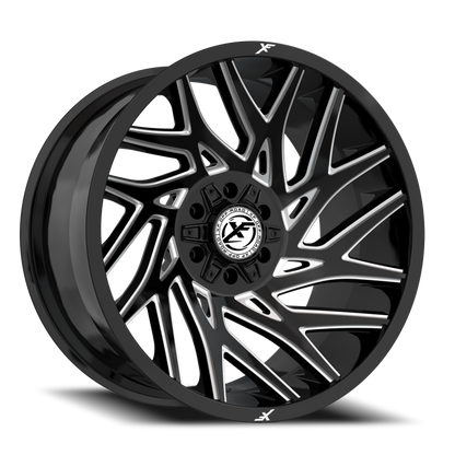 XF OFF-ROAD XF-229 24X12 -44 6X135/6X139.7 GLOSS BLACK & MILLED
