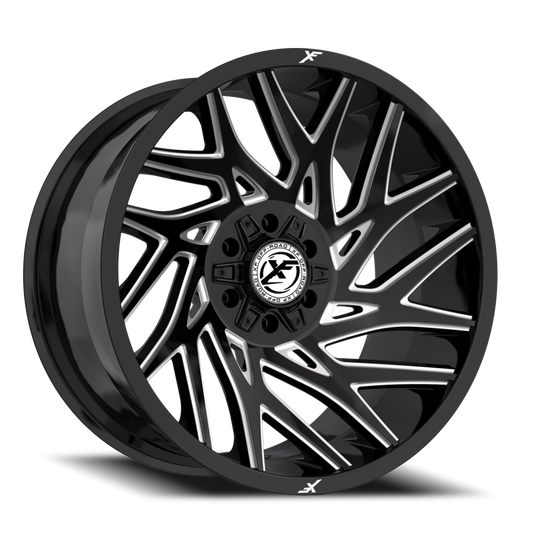XF OFF-ROAD XF-229 20X10 -12 6X135/6X139.7 GLOSS BLACK & MILLED