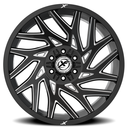 XF OFF-ROAD XF-229 20X9 12 5X127/5X139.7 GLOSS BLACK & MILLED
