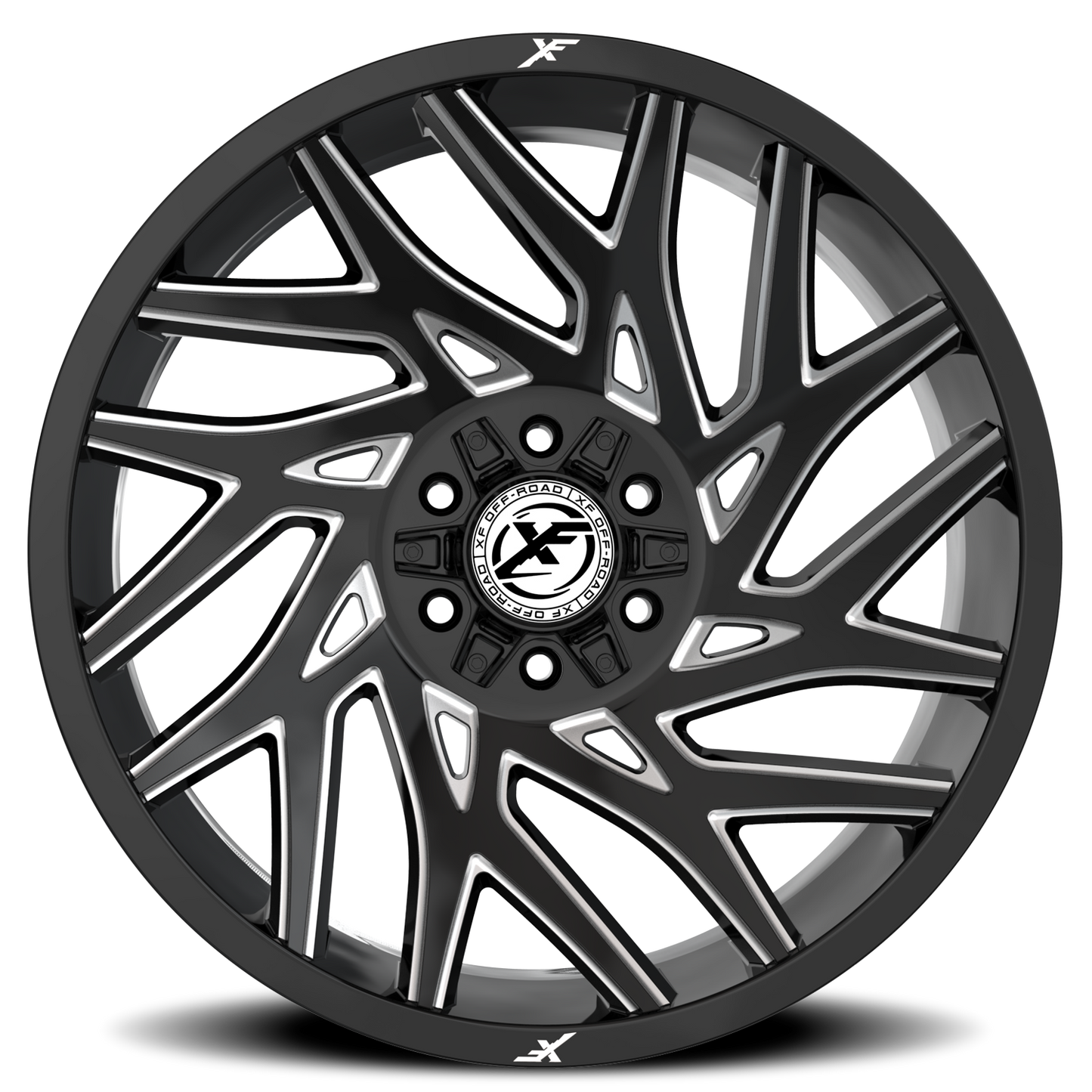 XF OFF-ROAD XF-229 22X12 -44 5X127/5X139.7 GLOSS BLACK & MILLED