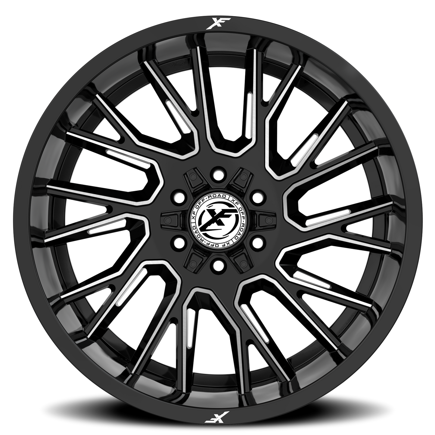 XF OFF-ROAD XF-230 18X9 12 6X135/6X139.7 GLOSS BLACK & MACHINED
