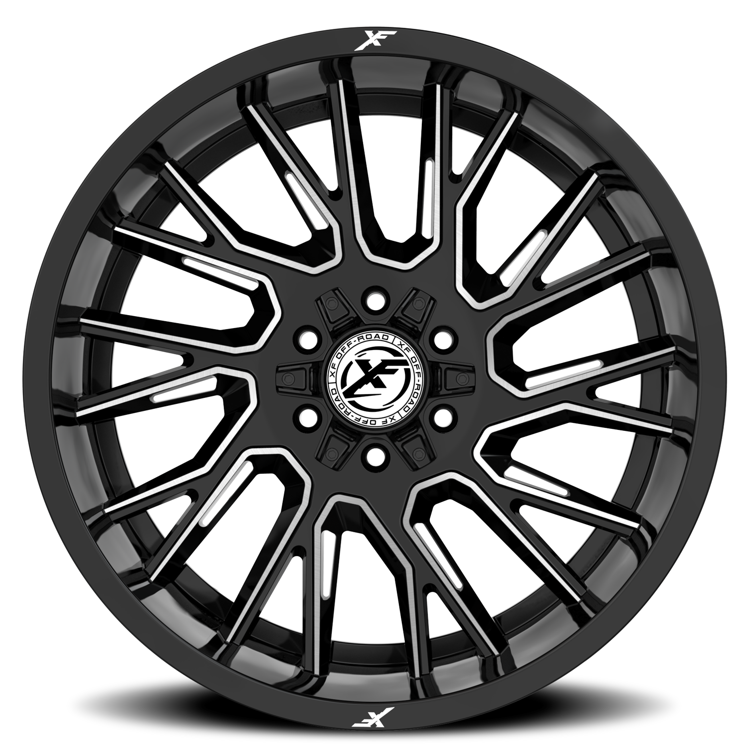 XF OFF-ROAD XF-230 20X10 -24 8X165.1/8X170 GLOSS BLACK & MACHINED