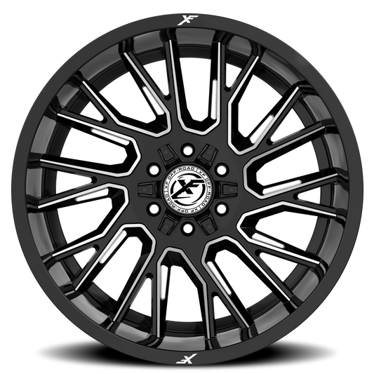 XF OFF-ROAD XF-230 22X10 -24 6X135/6X139.7 GLOSS BLACK & MACHINED