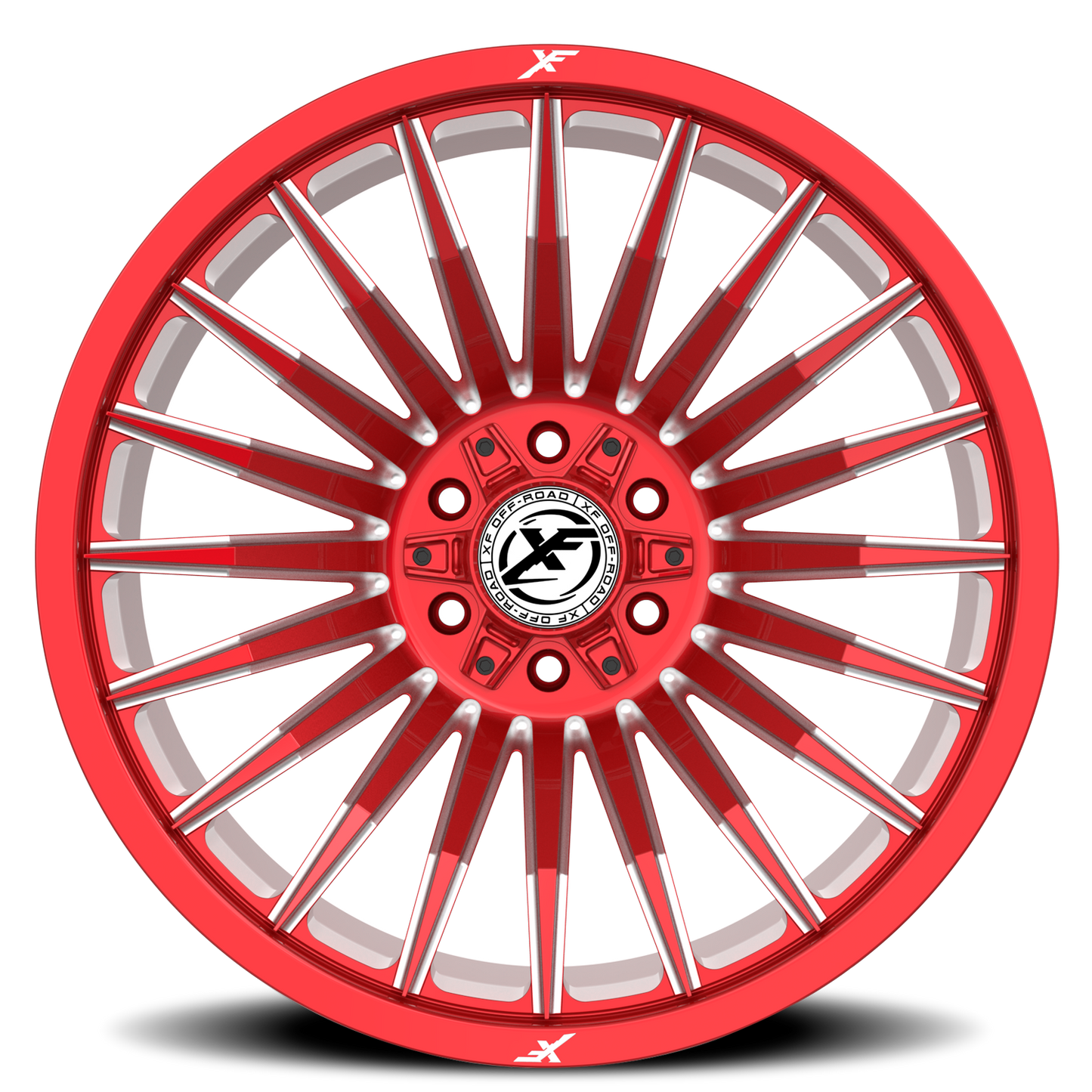 XF OFF-ROAD XF-231 24X12 -44 6X135/6X139.7 ANODIZED RED & MILLED