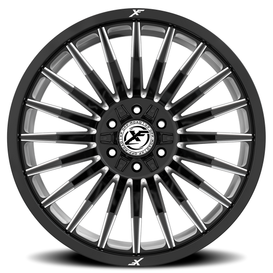 XF OFF-ROAD XF-231 20X9 12 6X135/6X139.7 GLOSS BLACK & MILLED