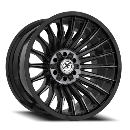 XF OFF-ROAD XF-231 20X9 0 5X127/5X139.7 GLOSS BLACK & MACHINED TITANIUM DOUBLE DARK TINT