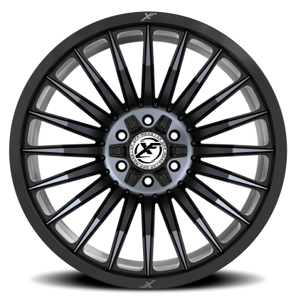 XF OFF-ROAD XF-231 20X10 -24 5X127/5X139.7 GLOSS BLACK & MACHINED TITANIUM DOUBLE DARK TINT