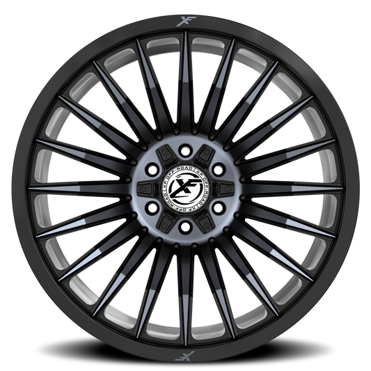 XF OFF-ROAD XF-231 20X9 12 6X135/6X139.7 GLOSS BLACK & MACHINED TITANIUM DOUBLE DARK TINT