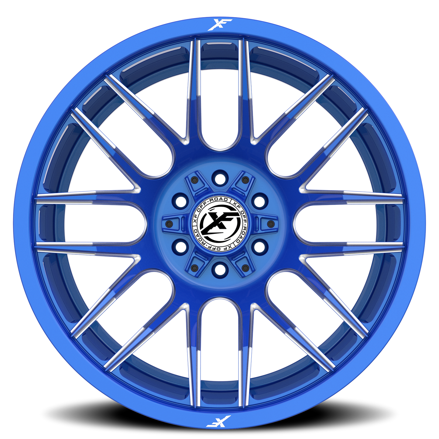 XF OFF-ROAD XF-232 24X14 -76 6X135/6X139.7 ANODIZED BLUE & MILLED