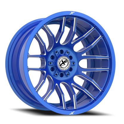 XF OFF-ROAD XF-232 20X10 -24 8X165.1/8X170 GLOSS BLACK & BLUE MILLED