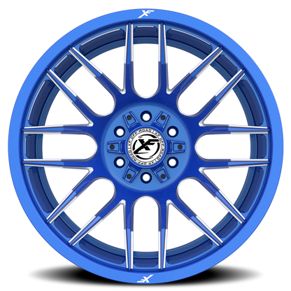 XF OFF-ROAD XF-232 20X10 -24 8X165.1/8X170 GLOSS BLACK & BLUE MILLED