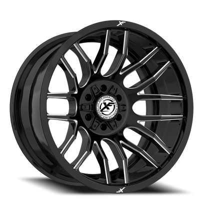 XF OFF-ROAD XF-232 20X12 -44 8X165.1/8X170 GLOSS BLACK & MILLED