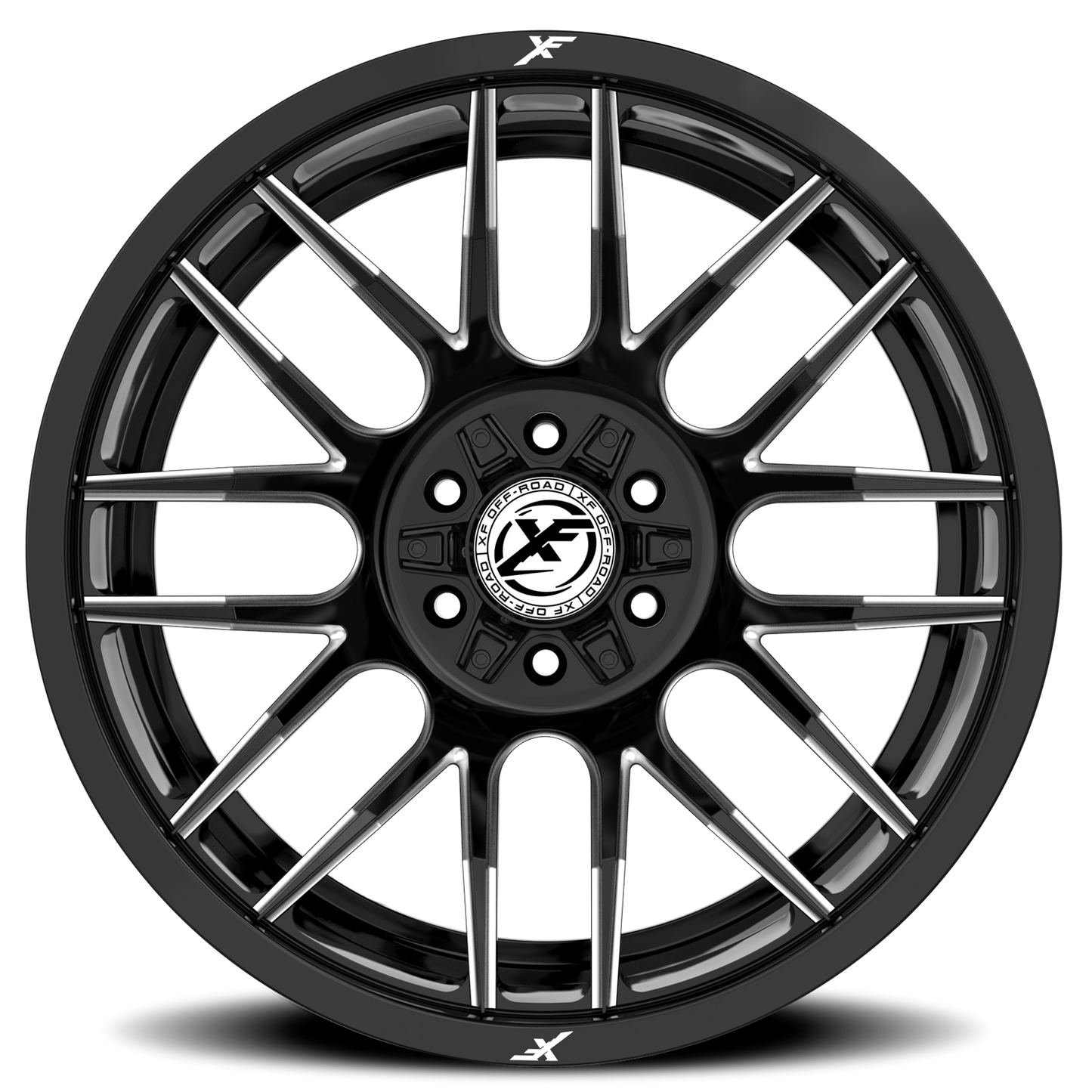 XF OFF-ROAD XF-232 20X10 -24 8X165.1/8X170 GLOSS BLACK & MILLED