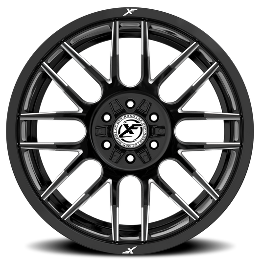 XF OFF-ROAD XF-232 18X9 12 6X135/6X139.7 GLOSS BLACK & MILLED