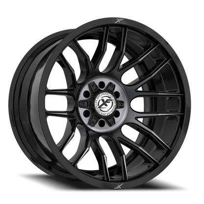 XF OFF-ROAD XF-232 20X10 -24 5X127/5X139.7 GLOSS BLACK & MACHINED TITANIUM DOUBLE DARK TINT