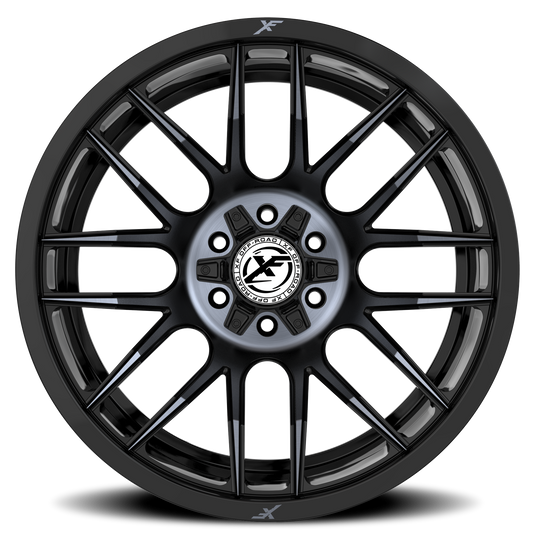XF OFF-ROAD XF-232 20X10 -12 6X135/6X139.7 GLOSS BLACK & MACHINED TITANIUM DOUBLE DARK TINT