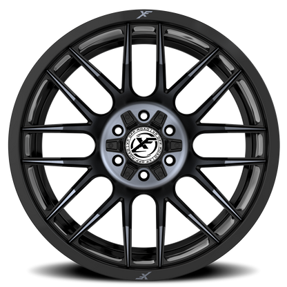 XF OFF-ROAD XF-232 20X9 12 6X135/6X139.7 GLOSS BLACK & MACHINED TITANIUM DOUBLE DARK TINT