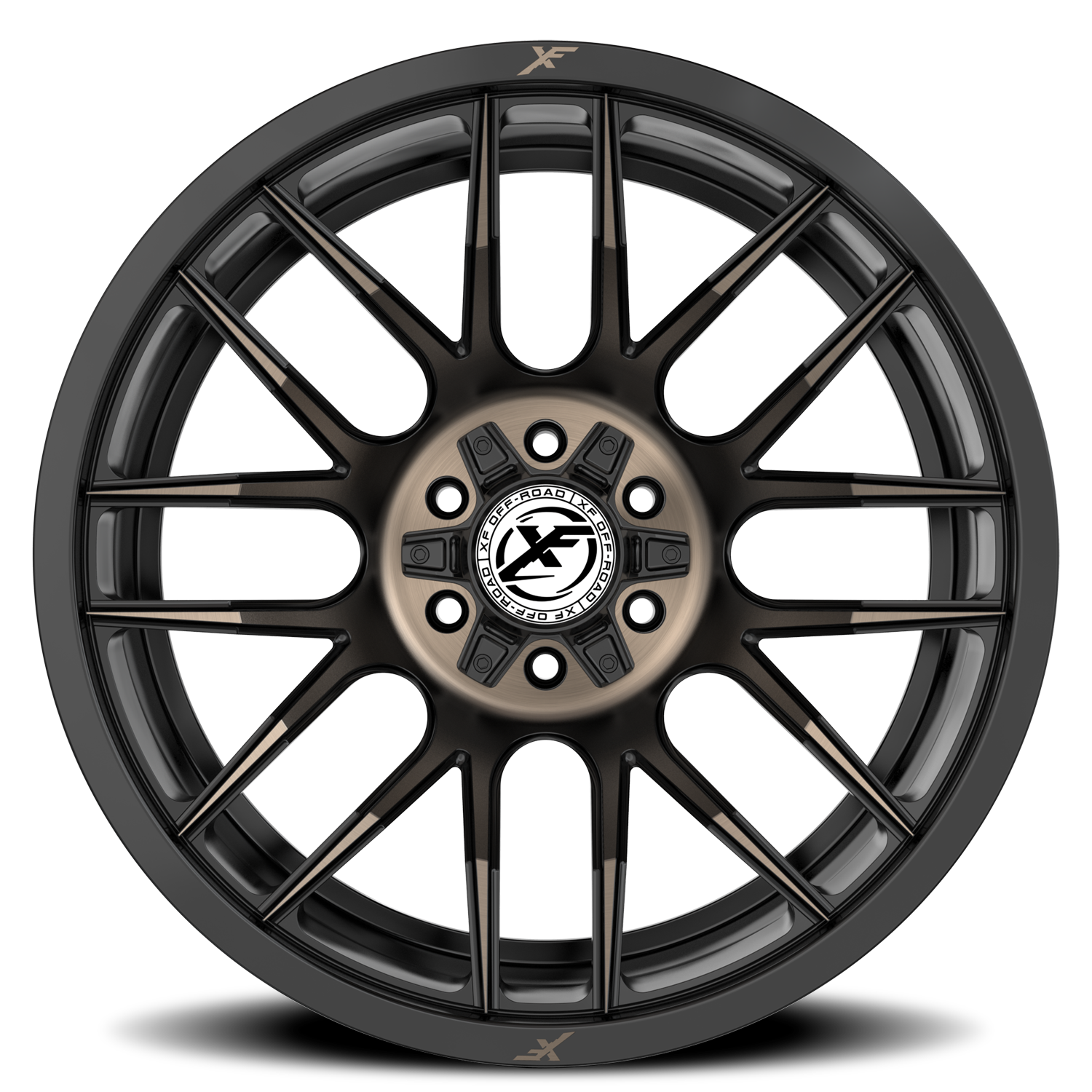 XF OFF-ROAD XF-232 20X9 12 5X127/5X139.7 SATIN BLACK & BRONZE MACHINED ...