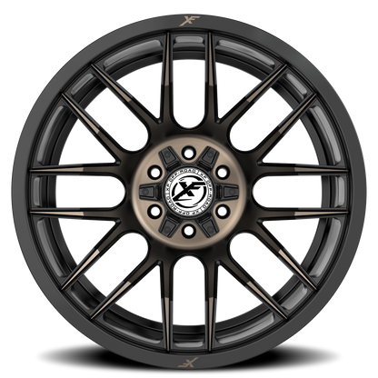 XF OFF-ROAD XF-232 20X9 12 6X135/6X139.7 SATIN BLACK & BRONZE MACHINED DOUBLE DARK TINT
