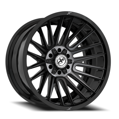 XF OFF-ROAD XF-234 20X10 -12 5X127/5X139.7 GLOSS BLACK & BRUSHED DOUBLE DARK TINT