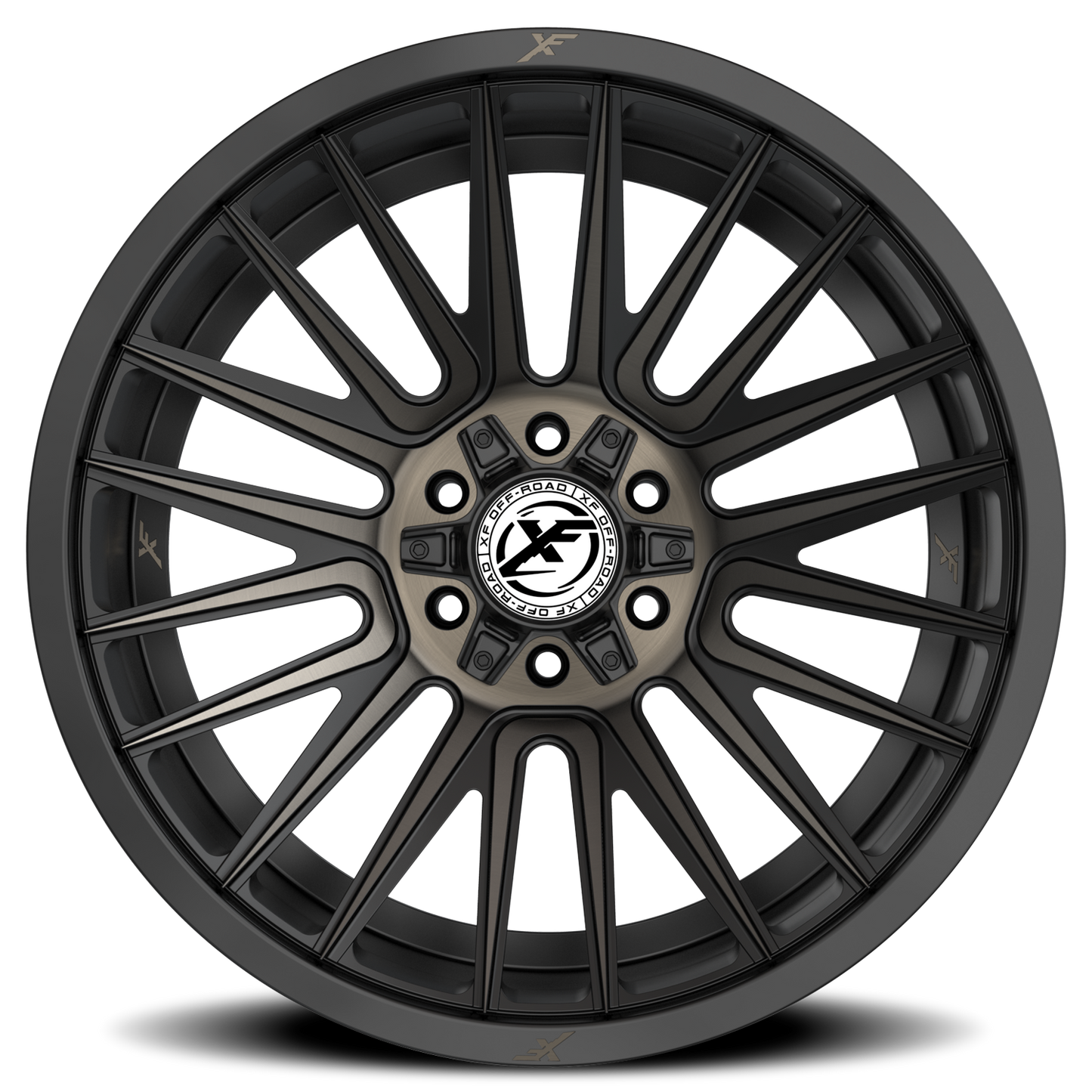 XF OFF-ROAD XF-234 17X9 0 5X127/5X139.7 SATIN BLACK & BRONZE MACHINED DOUBLE DARK TINT