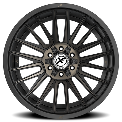XF OFF-ROAD XF-234 18X9 0 6X135/6X139.7 SATIN BLACK & BRONZE MACHINED DOUBLE DARK TINT