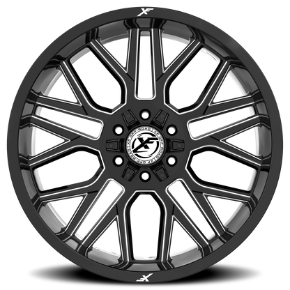 XF OFF-ROAD XF-235 20X10 -12 5X127/5X139.7 GLOSS BLACK & MILLED