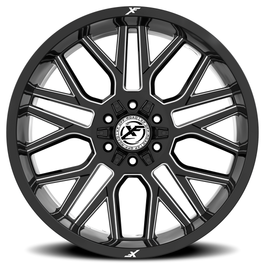 XF OFF-ROAD XF-235 20X9 0 6X135/6X139.7 GLOSS BLACK & MILLED