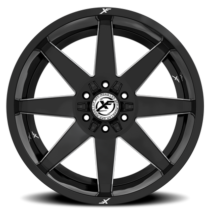 XF OFF-ROAD XF-236 20X10 -12 8X165.1/8X170 GLOSS BLACK & MILLED
