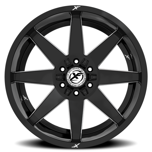 XF OFF-ROAD XF-236 20X10 -12 6X135/6X139.7 GLOSS BLACK & MILLED