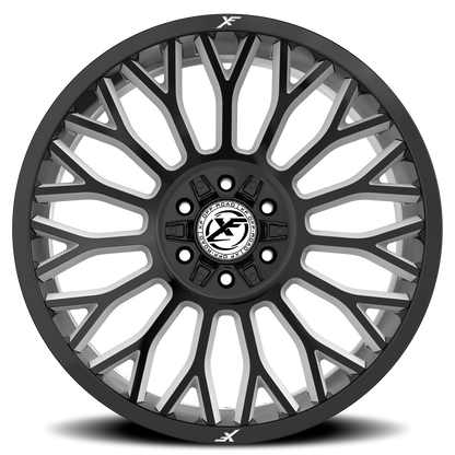 XF OFF-ROAD XF-237 22X12 -44 5X127/5X139.7 GLOSS BLACK & MILLED