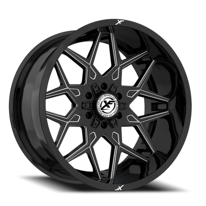 XF OFF-ROAD XF-238 20X10 -12 8X165.1/8X180 GLOSS BLACK & MILLED