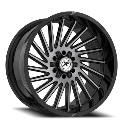 XF OFF-ROAD XF-239 20X9 12 6X135/6X139.7 GLOSS BLACK & BRUSHED DOUBLE DARK TINT