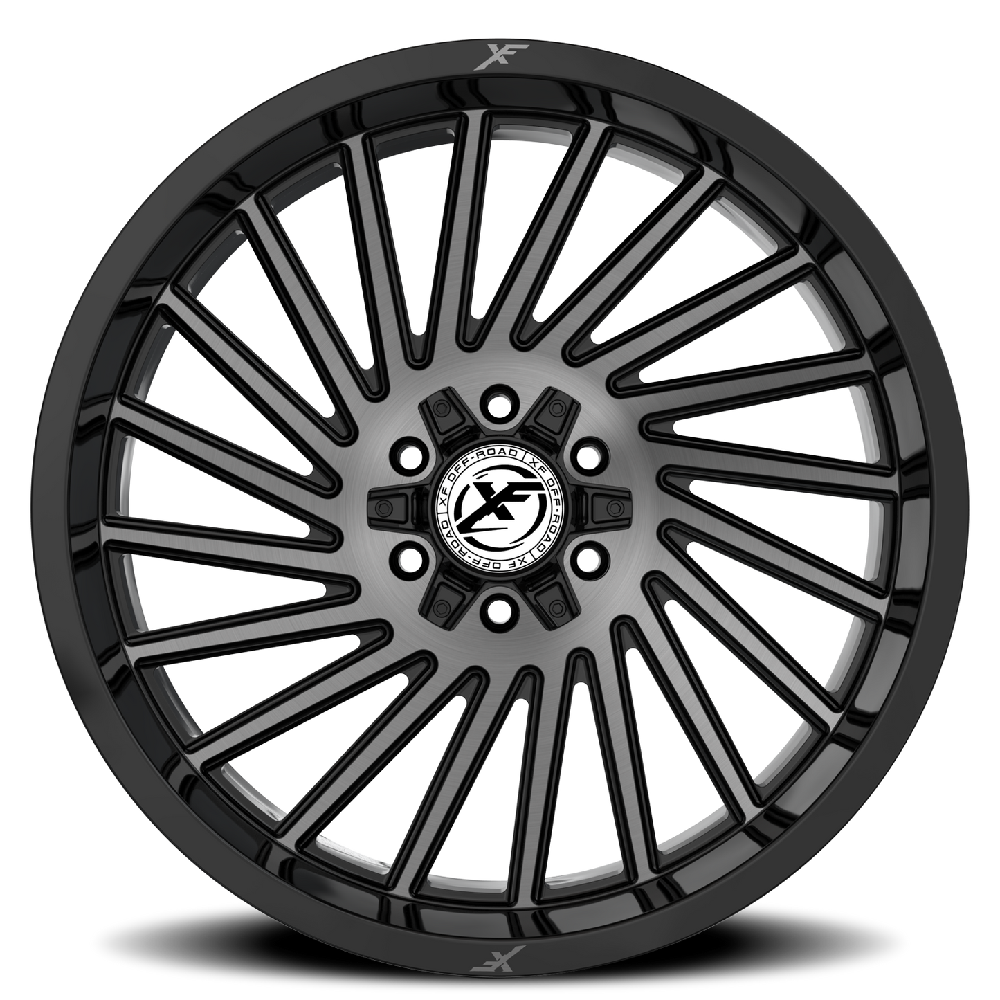XF OFF-ROAD XF-239 20X10 -24 5X127/5X139.7 GLOSS BLACK & BRUSHED DOUBLE DARK TINT