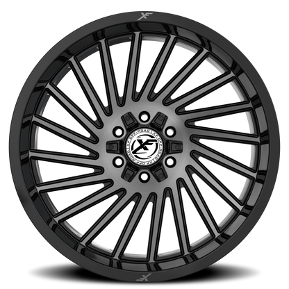 XF OFF-ROAD XF-239 20X10 -24 5X127/5X139.7 GLOSS BLACK & BRUSHED DOUBLE DARK TINT