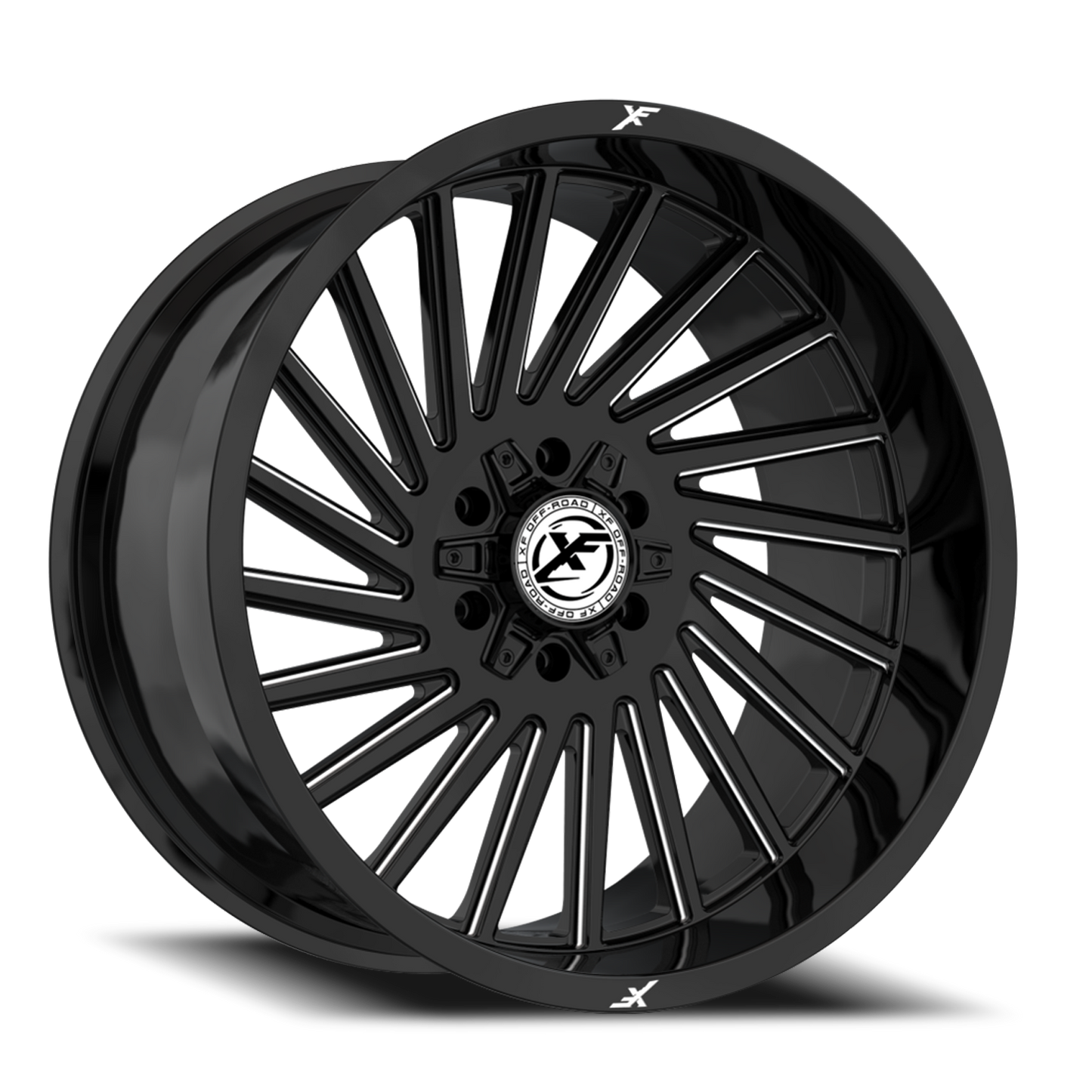 XF OFF-ROAD XF-239 20X10 -24 6X135/6X139.7 GLOSS BLACK & MILLED