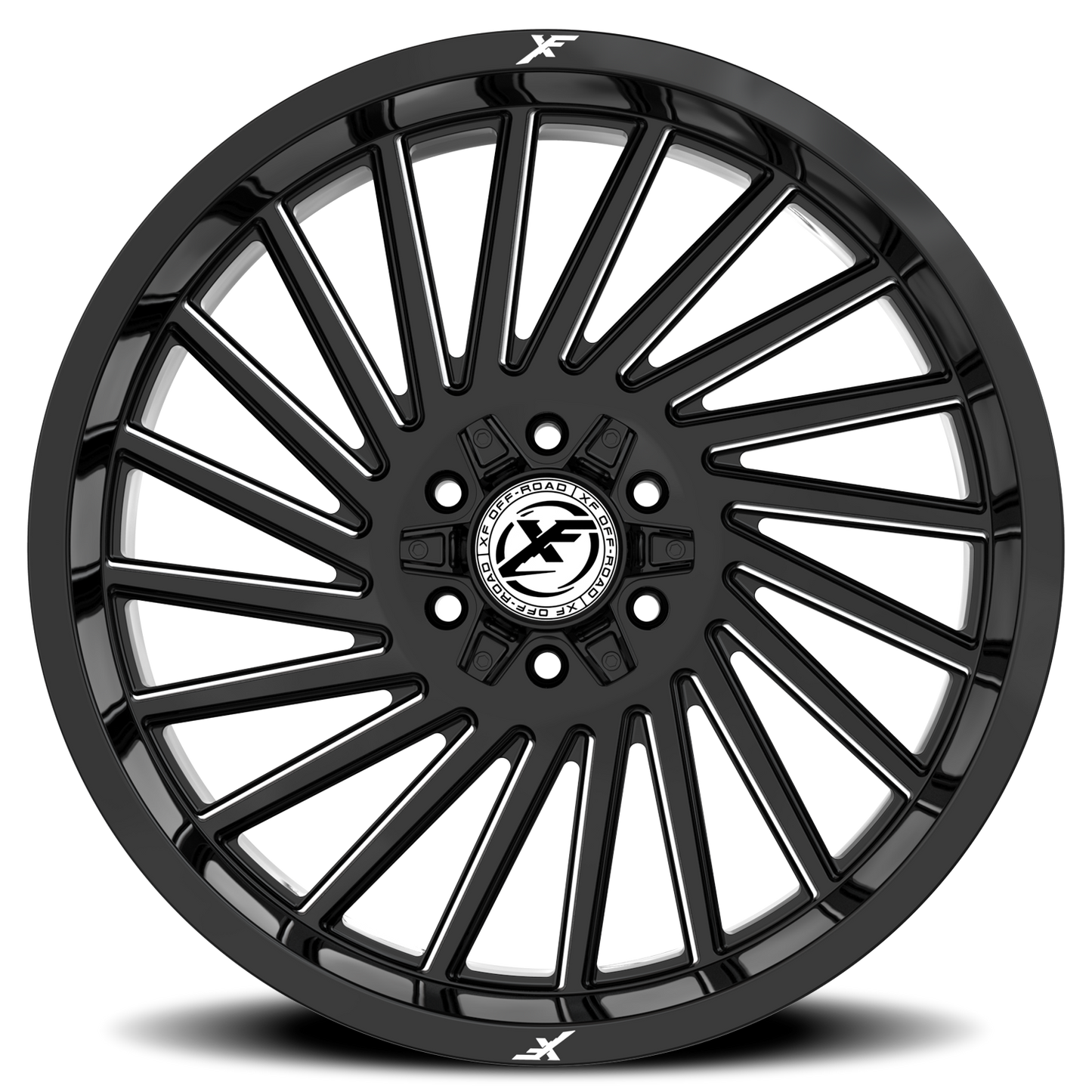XF OFF-ROAD XF-239 20X10 -12 5X127/5X139.7 GLOSS BLACK & MILLED