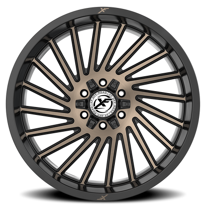 XF OFF-ROAD XF-239 20X10 -12 6X135/6X139.7 SATIN BLACK & BRONZE MACHINED DOUBLE DARK TINT