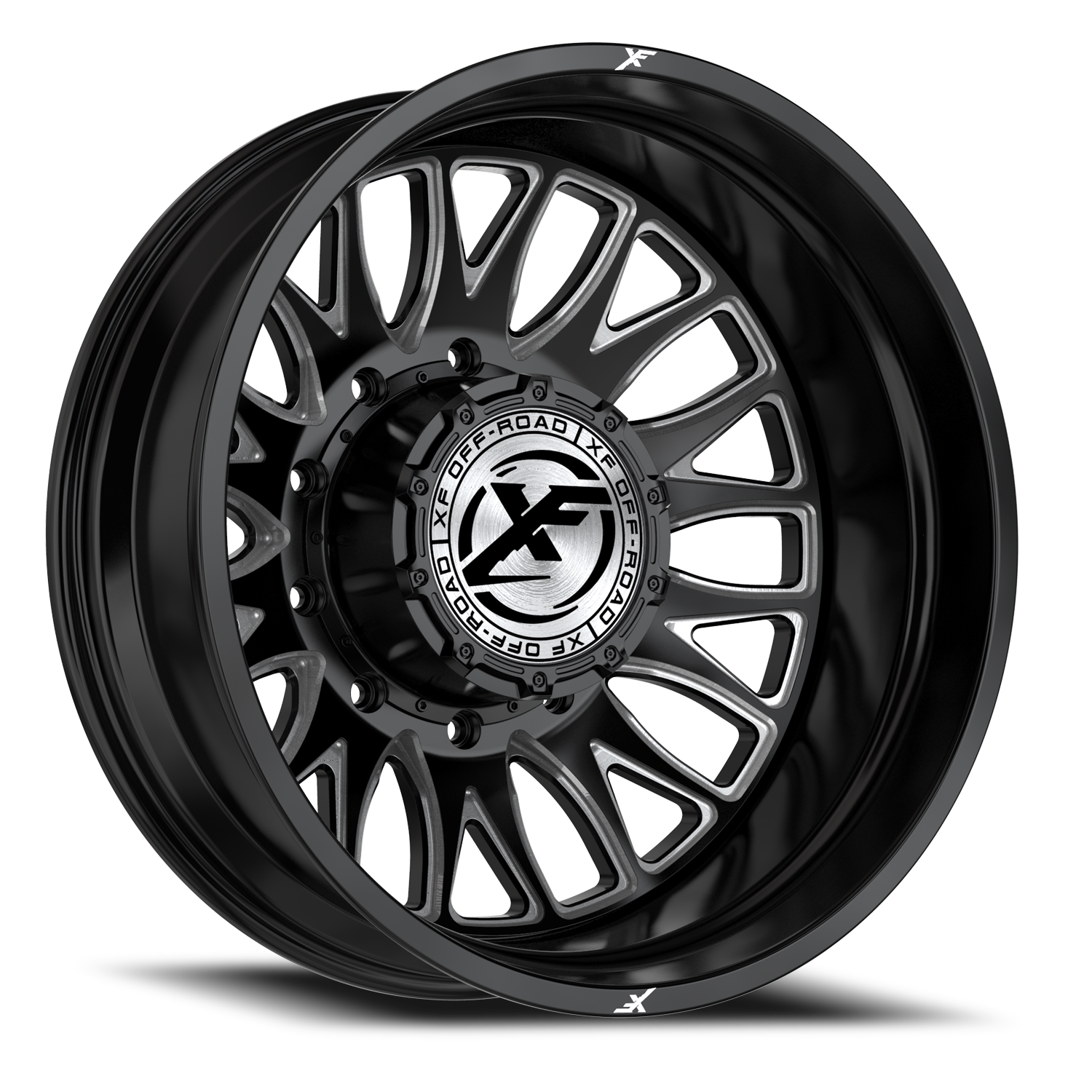 XF OFF-ROAD XF-240 DUALLY 26X8.25 -227 10X225 GLOSS BLACK & MILLED