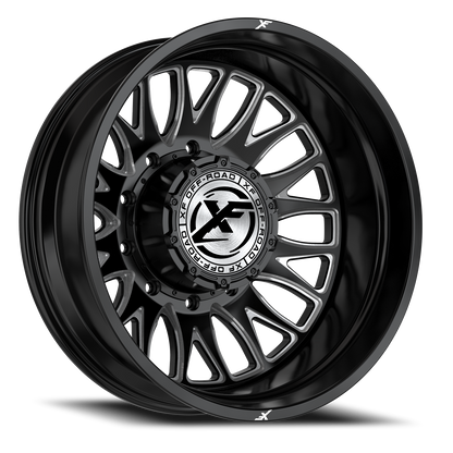 XF OFF-ROAD XF-240 DUALLY 26X8.25 -227 10X225 GLOSS BLACK & MILLED