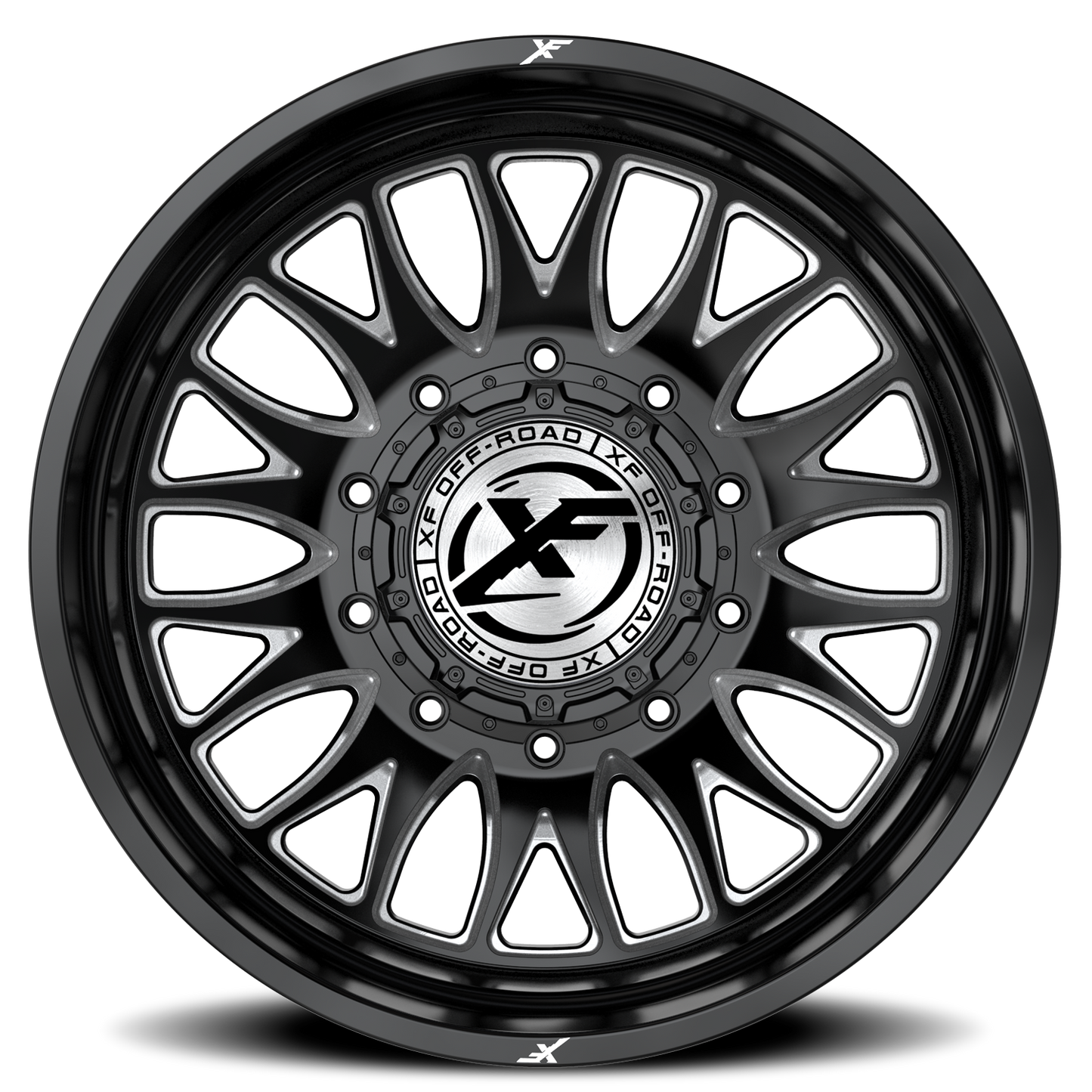 XF OFF-ROAD XF-240 DUALLY 26X8.25 -227 10X225 GLOSS BLACK & MILLED