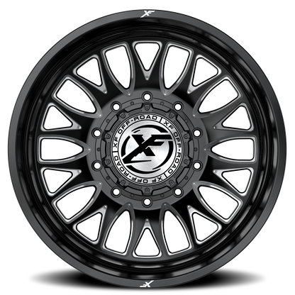 XF OFF-ROAD XF-240 DUALLY 26X8.25 -227 10X225 GLOSS BLACK & MILLED