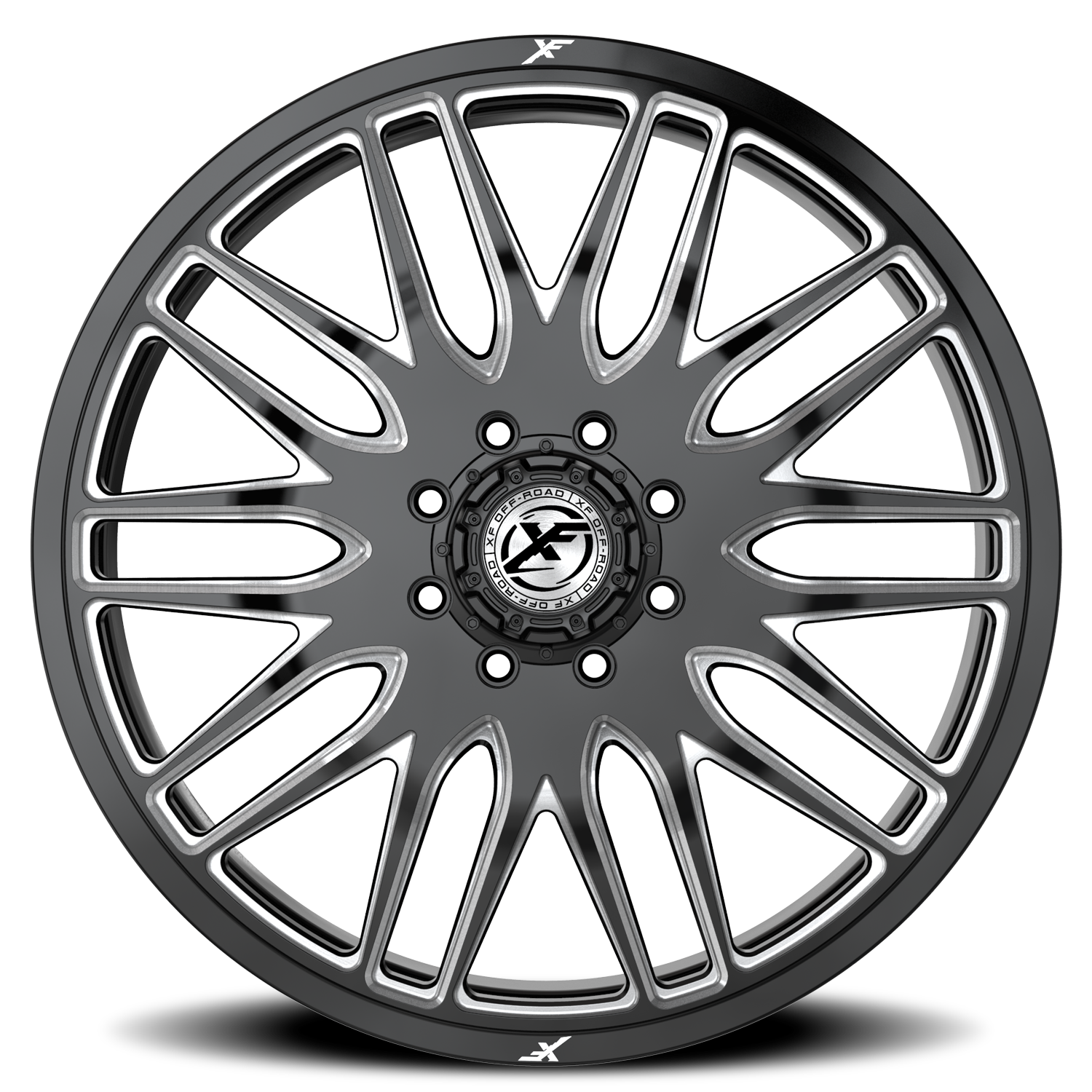 XF OFF-ROAD XF-240 DUALLY 22X8.25 110 8X200 GLOSS BLACK & MILLED
