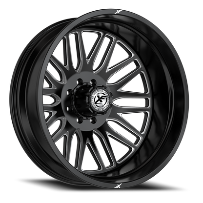 XF OFF-ROAD XF-240 DUALLY 20X8.25 -192 8X210 GLOSS BLACK & MILLED