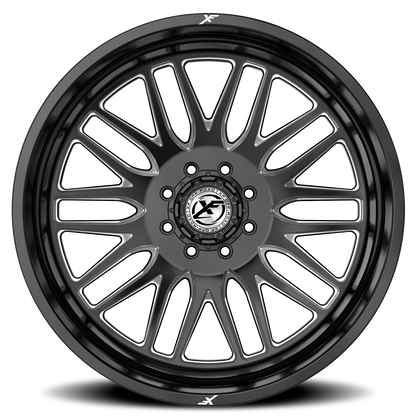 XF OFF-ROAD XF-240 DUALLY 22X8.25 -232 8X210 GLOSS BLACK & MILLED