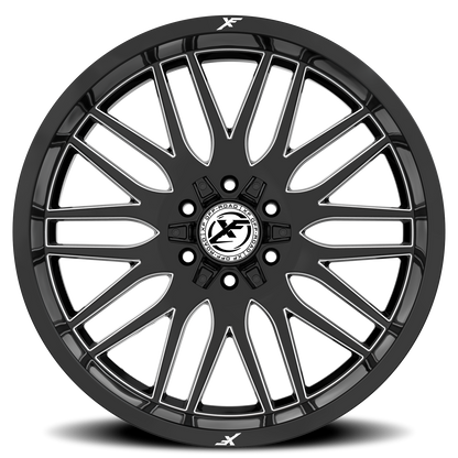 XF OFF-ROAD XF-240 17X9 12 6X135/6X139.7 GLOSS BLACK & MILLED