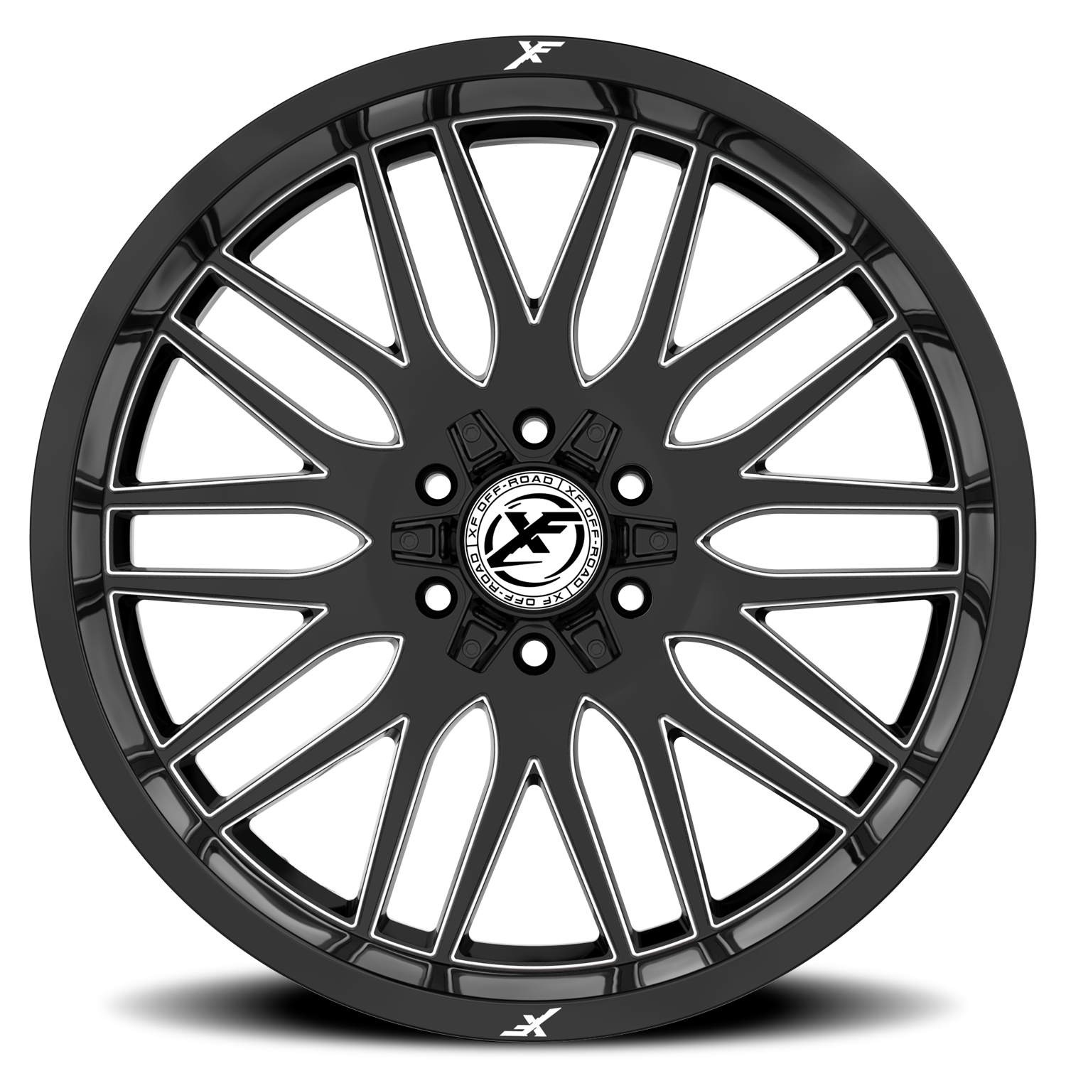 XF OFF-ROAD XF-240 26X14 -76 8X165.1/8X170 GLOSS BLACK & MILLED