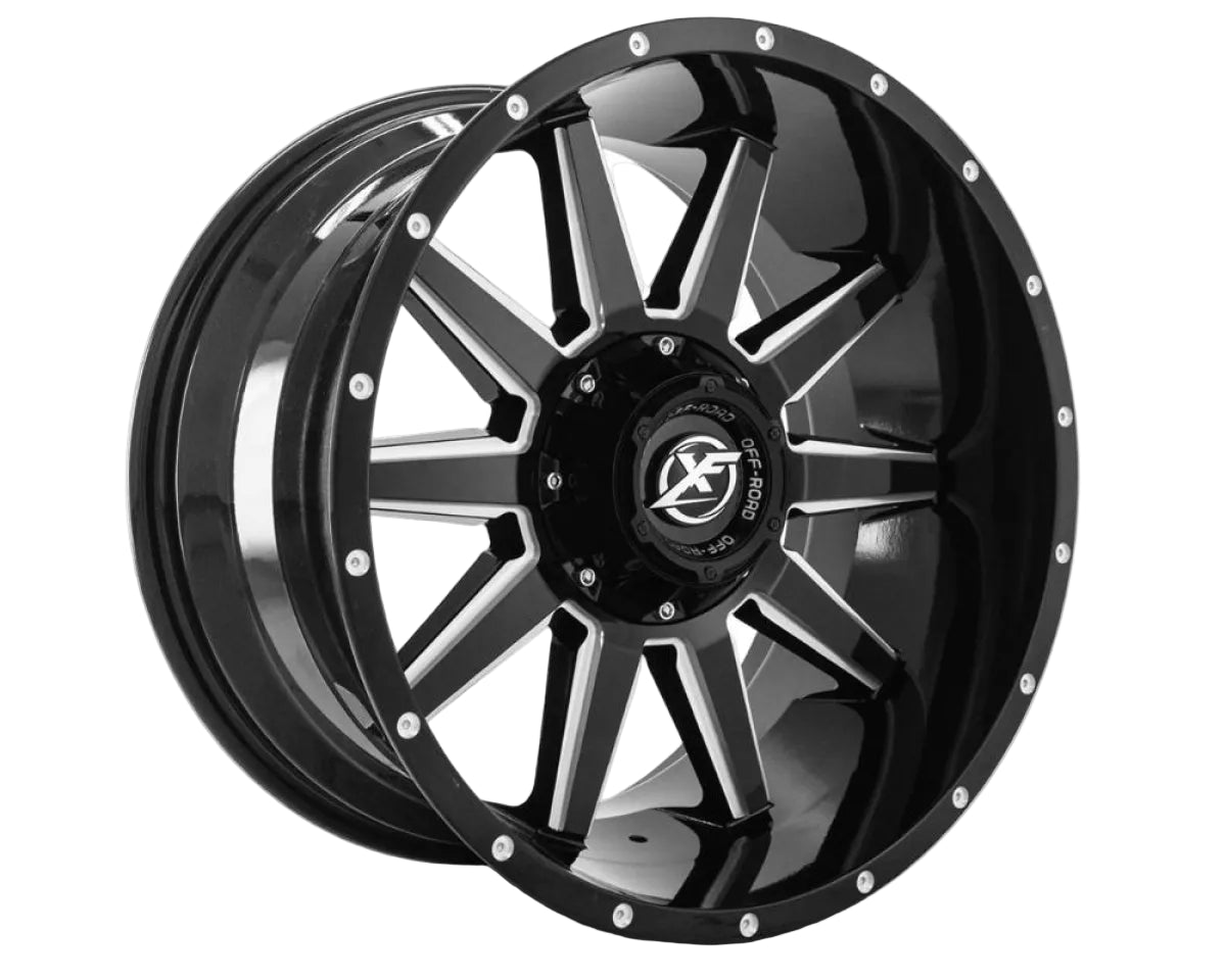XF OFF-ROAD XF-219 20X10 -24 6X135/6X139.7 GLOSS BLACK & MACHINED