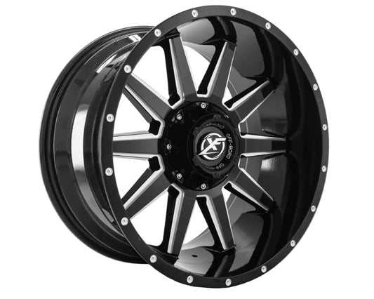XF OFF-ROAD XF-219 20X10 -24 6X135/6X139.7 GLOSS BLACK & MACHINED