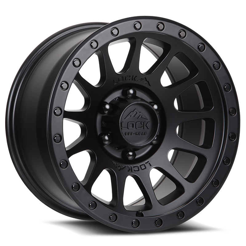 LOCK OFFROAD YOSEMITE 17X9 0 6X135 MATTE BLACK W MATTE BLACK RING